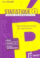 Couverture du livre « Statistique i » de Alain Piller aux éditions Premium