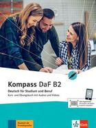 Couverture du livre « Kompass daf ; allemand ; B2 ; livre + cahier d'exercices » de Hans Peter Richter aux éditions Klett Editions