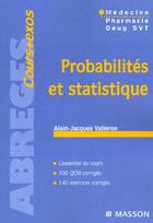 Couverture du livre « Probabilites Et Statistiques » de Alain-Jacques Velleron aux éditions Elsevier-masson