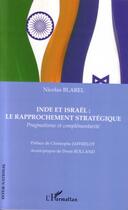 Couverture du livre « Inde et israel : le rapprochement strategique » de Nicolas Blarel aux éditions Editions L'harmattan