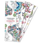 Couverture du livre « Marque-pages à colorier ; chats » de  aux éditions Marabout