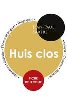 Couverture du livre « Huis clos, de Jean-Paul Sartre ; fiche de lecture » de  aux éditions Editions Du Cenacle