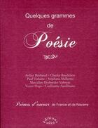 Couverture du livre « Quelques grammes de poésie » de  aux éditions Aden Belgique