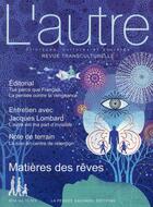 Couverture du livre « Matieres des reves » de Marie Rose Moro aux éditions Pensee Sauvage