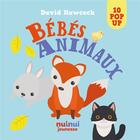 Couverture du livre « Saisissants pop-up : bébés animaux » de David Hawcock aux éditions Nuinui Jeunesse