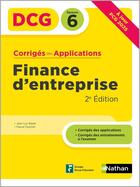 Couverture du livre « DCG : Finance d'entreprise ; Épreuve 6 ; Corrigés des applications (édition 2025) » de Jean-Luc Bazet et Pascal Faucher aux éditions Nathan