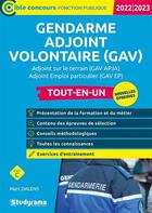 Couverture du livre « Gendarme adjoint volontaire (GAV) tout-en-un : recrutement emploi-jeunes sous contrat (édition 2023/2024) » de Marc Dalens aux éditions Studyrama