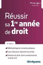 Couverture du livre « Réussir sa première année de droitn (9e édition) » de  aux éditions Studyrama