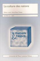 Couverture du livre « La culture des nations » de  aux éditions Lansman