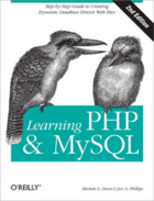 Couverture du livre « Learning PHP & MySQL » de Michele E Davis aux éditions O'reilly Media