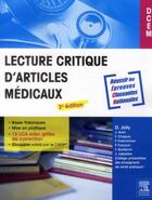 Couverture du livre « Lecture critique d'articles médicaux (3e édition) » de Jolly et Chapuis et Ankri aux éditions Elsevier-masson