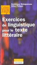 Couverture du livre « Exercices De Linguistique » de Philippe et Maingueneau aux éditions Nathan