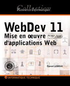 Couverture du livre « Webdev 11 ; mise en oeuvre d'applications web » de Florent Leroux aux éditions Eni