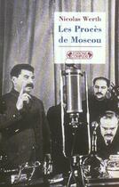 Couverture du livre « 1936-1938, les procès de Moscou » de Nicolas Werth aux éditions Complexe
