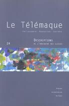 Couverture du livre « Le Télémaque T.24 ; descriptions de l'ordinaire des classes » de  aux éditions Pu De Caen