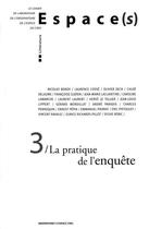 Couverture du livre « Espace(s) t.3 ; la pratique de l'enquête » de  aux éditions Cnes