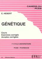 Couverture du livre « Genetique n.20 » de E Hebert aux éditions Atlani