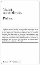 Couverture du livre « Pétition au comité de sûreté générale de la Convention nationale ou aux juges donnés aux détenus du département de l'Ariège, par Mailhol, curé de Mirepoix » de Mailhol aux éditions Ismael