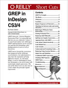 Couverture du livre « GREP in InDesign CS3/CS4 » de Peter Kahrel aux éditions O'reilly Media