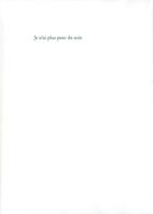 Couverture du livre « Je n'ai plus peur du noir » de Julien Magre aux éditions Filigranes