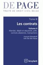 Couverture du livre « Traité de droit civil belge Tome 3 ; les contrats » de Francois Glansdorff aux éditions Bruylant
