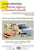 Couverture du livre « Les Materiaux Polymeres En Carrosserie Auto » de Sfip aux éditions Tec Et Doc