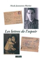 Couverture du livre « Les lettres de l'espoir » de Nicole Jeanneton-Marino aux éditions Do Bentzinger