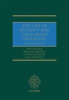 Couverture du livre « The Law of Security and Title-Based Financing » de Lomnicka Eva aux éditions Oup Oxford