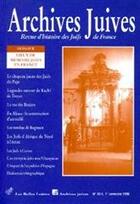 Couverture du livre « REVUE ARCHIVES JUIVES : Archives Juives n° 31/1 : Lieux de mémoire juifs en France » de  aux éditions Belles Lettres