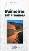 Couverture du livre « Mémoires sahariennes » de Odette Bernezat aux éditions Glenat