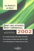 Couverture du livre « Droit Affaires .. 2002 Annuels Droit » de Saintourens-B aux éditions Dalloz