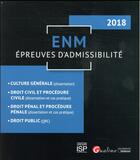 Couverture du livre « ENM ; épreuves d'admissibilité » de  aux éditions Gualino