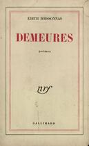 Couverture du livre « Demeures » de Boissonnas Edit aux éditions Gallimard