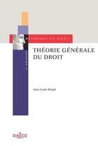 Couverture du livre « Théorie générale du droit (5e édition) » de Jean-Louis Bergel aux éditions Dalloz