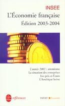 Couverture du livre « L'economie francaise 2003-2004 (édition 2003/2004) » de Insee aux éditions Le Livre De Poche