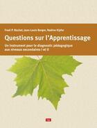 Couverture du livre « Questions sur l'Apprentissage » de Fredi P. Buchel et Jean-Louis Berger et Nadine Kipfer aux éditions Lep