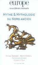 Couverture du livre « Revue Europe N.928 ; mythe et mythologie du nord ancien » de  aux éditions Revue Europe