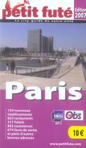 Couverture du livre « Paris (édition 2007) » de  aux éditions Le Petit Fute