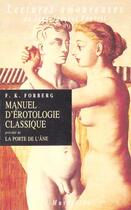 Couverture du livre « Manuel d'érotologie classique ; la porte de l'âne » de Forberg aux éditions La Musardine