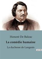 Couverture du livre « La duchesse de Langeais » de Honoré De Balzac aux éditions Culturea