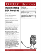 Couverture du livre « Implementing BEA Portal 92 » de Mark Kolb aux éditions O'reilly Media