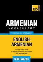 Couverture du livre « Armenian vocabulary for English speakers - 3000 words » de Andrey Taranov aux éditions T&p Books