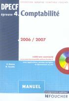 Couverture du livre « Dpecf Epreuve 4 Comptabilite 2006-2007 » de Henri Davasse et M Parruitte aux éditions Foucher
