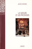 Couverture du livre « La nature et les prodiges » de C Ard Jean aux éditions Librairie Droz