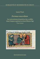 Couverture du livre « Fecimus concordiam : les mécasnimes de gestion des conflits dans l'espace aquitain au haut Moyen Age » de Laura Viaut aux éditions De Boccard