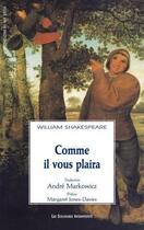 Couverture du livre « Comme il vous plaira » de William Shakespeare aux éditions Solitaires Intempestifs