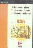 Couverture du livre « Cd rom dict. informatique d'abreviations » de Belyan aux éditions Eska