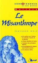 Couverture du livre « Le misanthrope, de Molière » de Fabienne Wolf aux éditions Breal