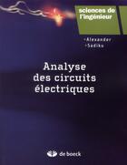 Couverture du livre « Les bases des circuits électriques » de  aux éditions De Boeck Superieur