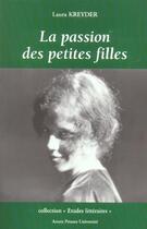 Couverture du livre « La passion des petites filles » de  aux éditions Pu D'artois